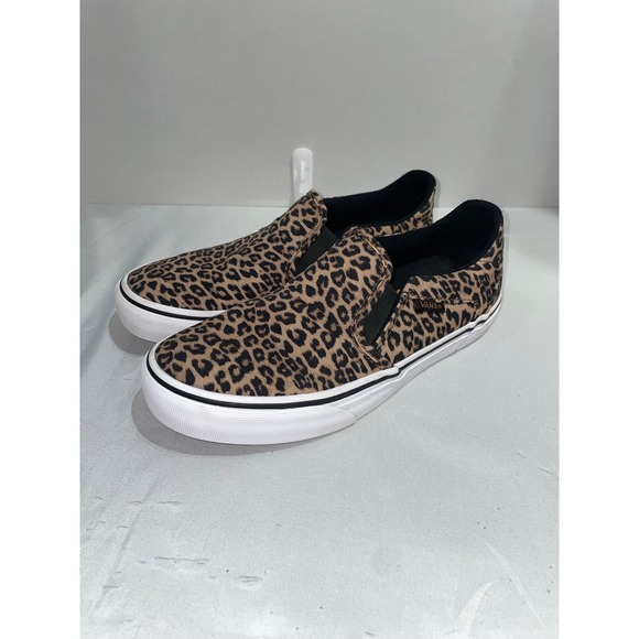 Vans Shoes - Vans Classic Slip-On Leopard Print Deluxe Comfort OrthoLite Sneakers Womens 8